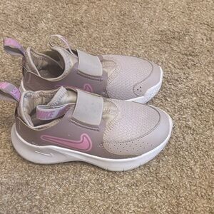 Nike Kids Slip-On Sneakers in Mauve with Pink Swoosh